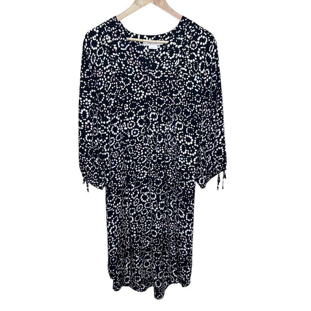 Pennington’s In Every Story Black & White Lightweight Graphic Print Dress 2x